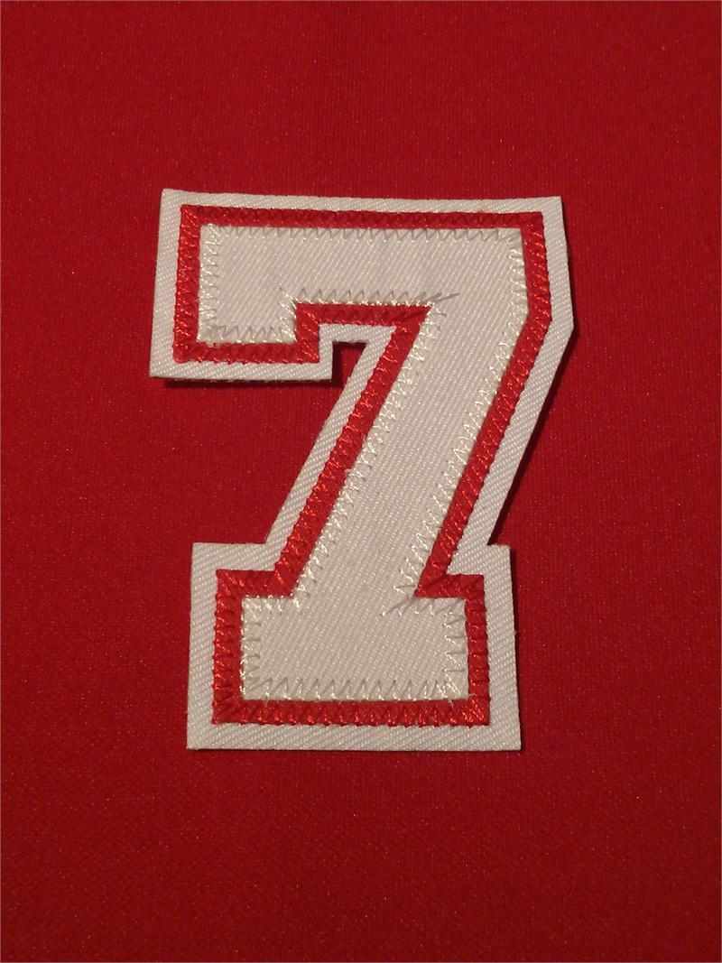 Umpire Shirt Numbers White Red White